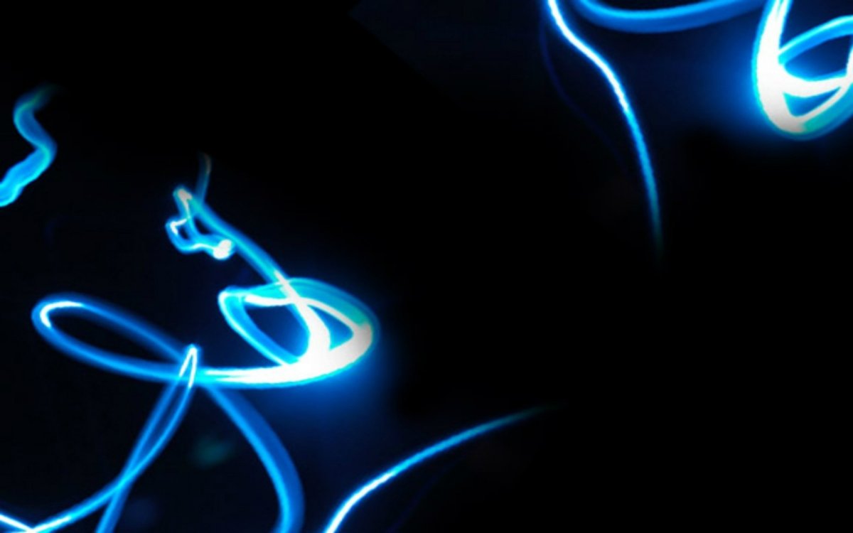 Неон на черном фоне