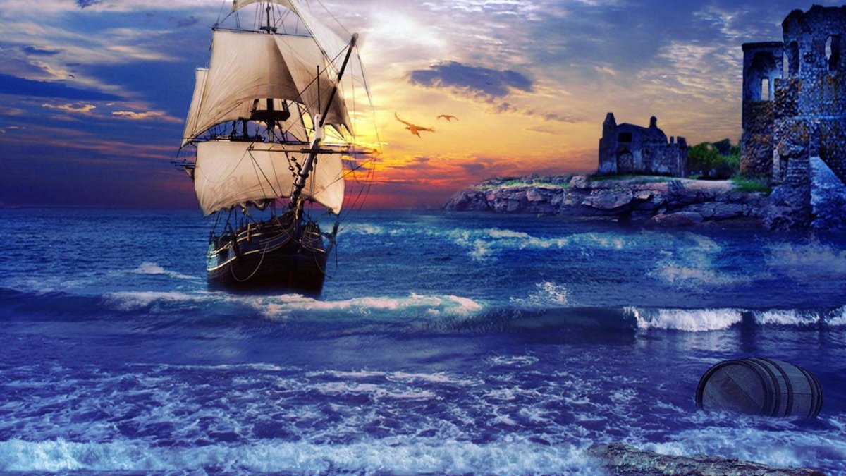 Красивые пейзажи корабли