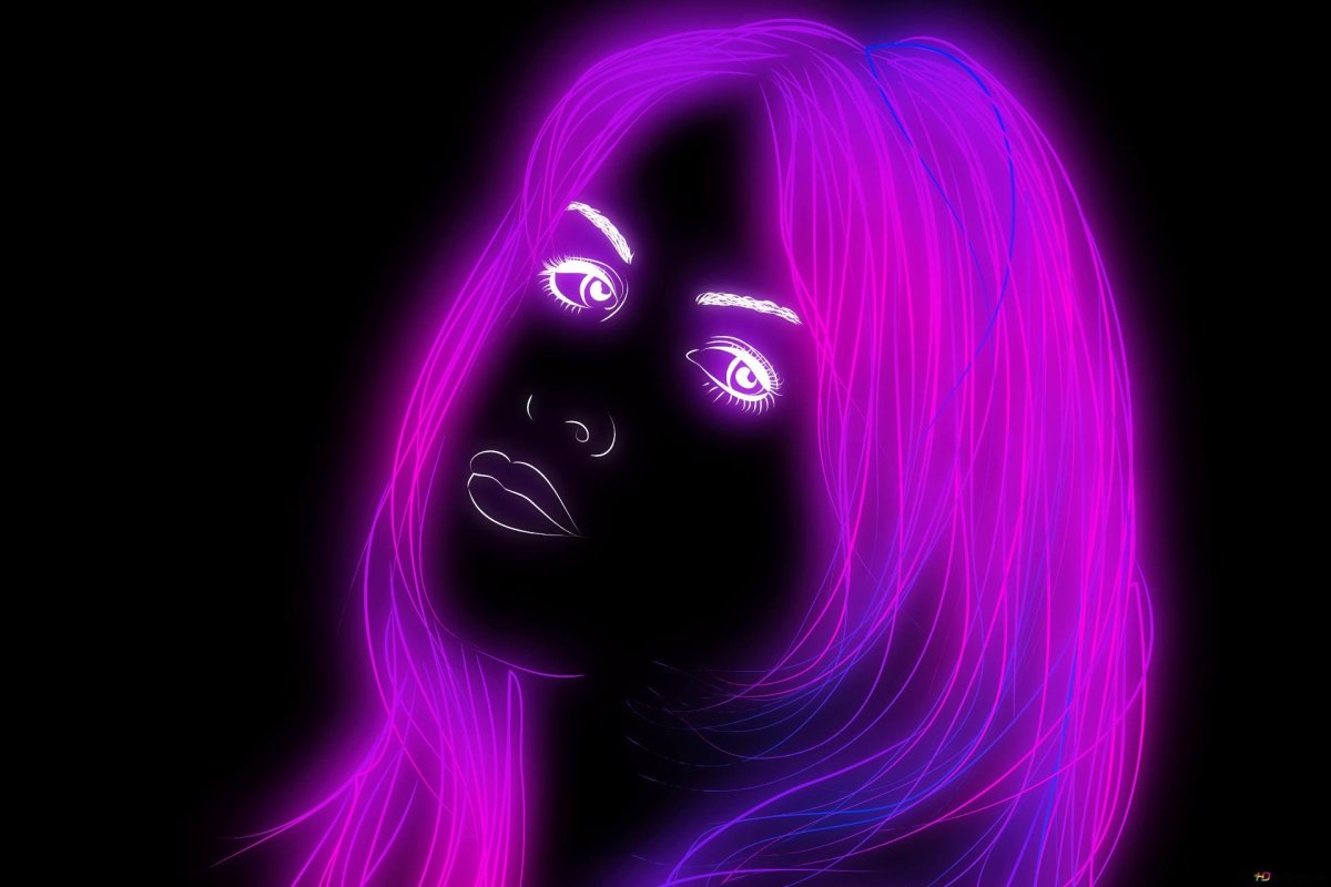 Неоновые обои на телефон