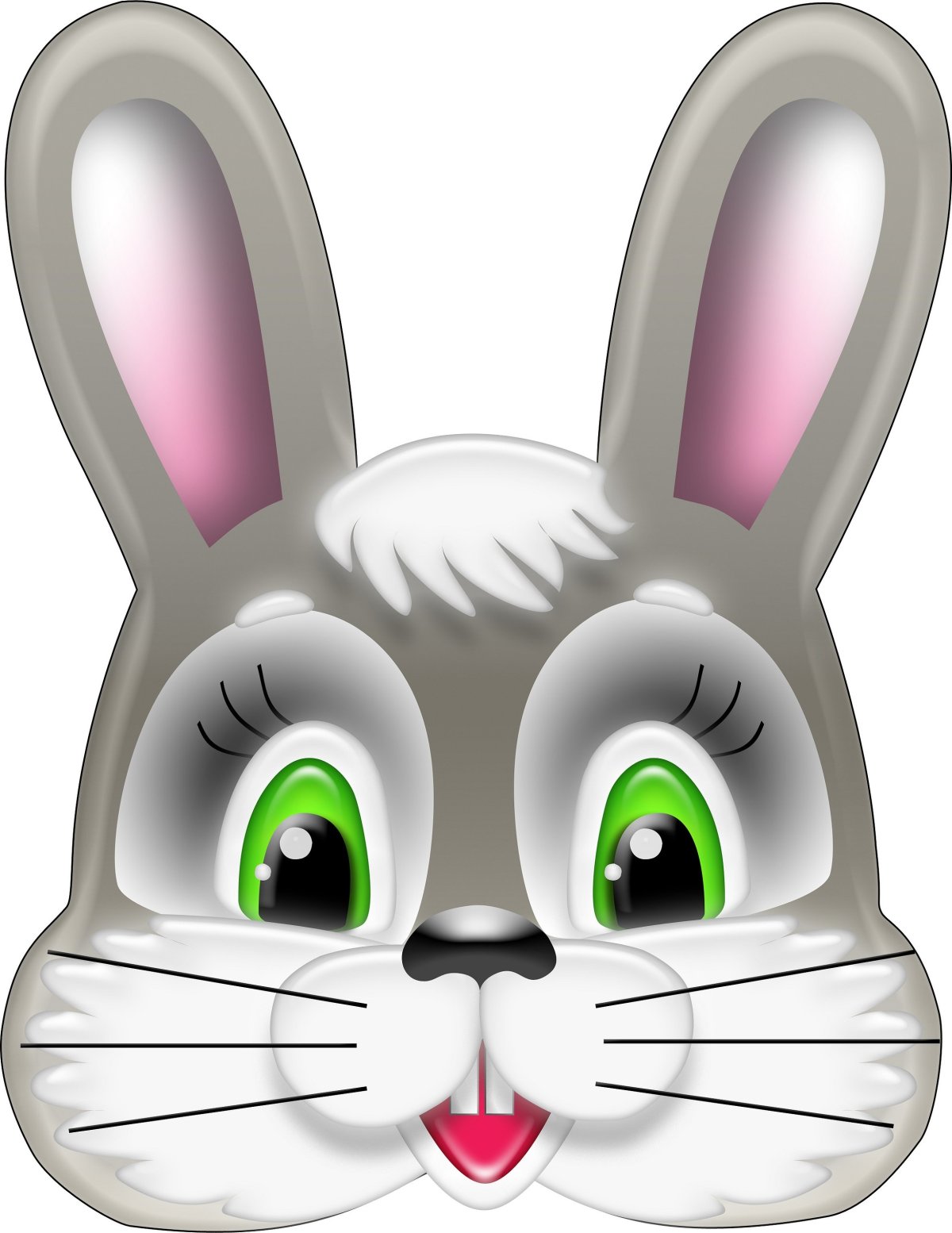 Маска зайчика на голову