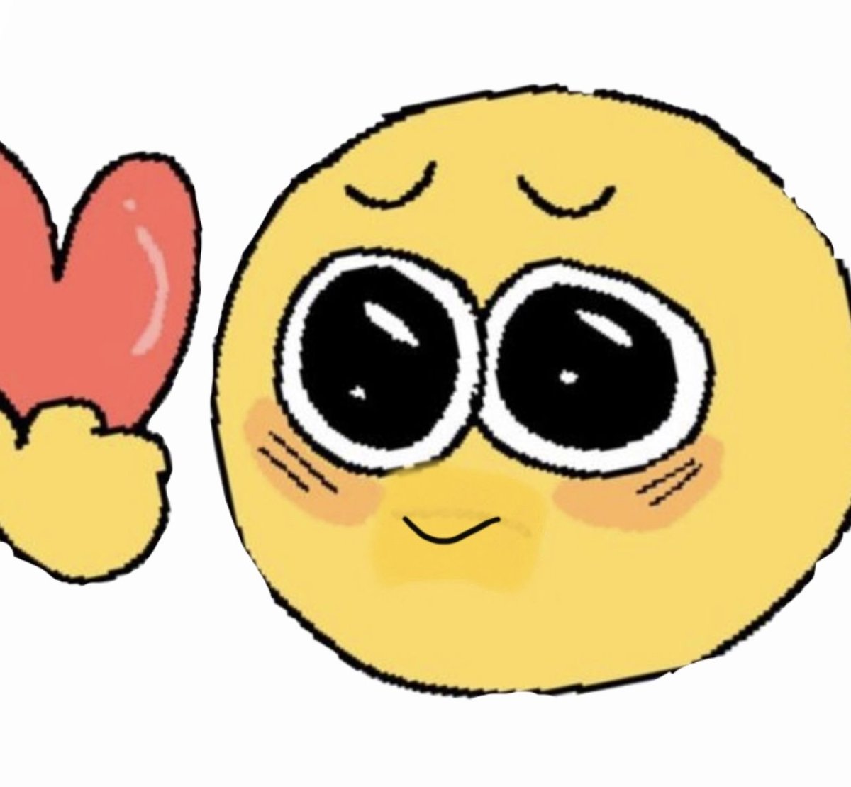 Милый смайлик смущается