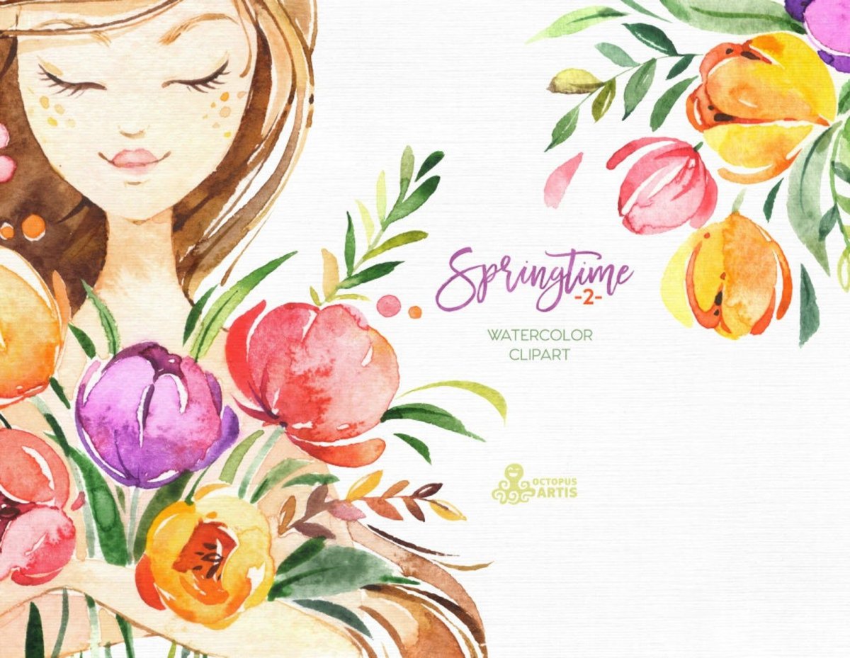 С днем матери акварель