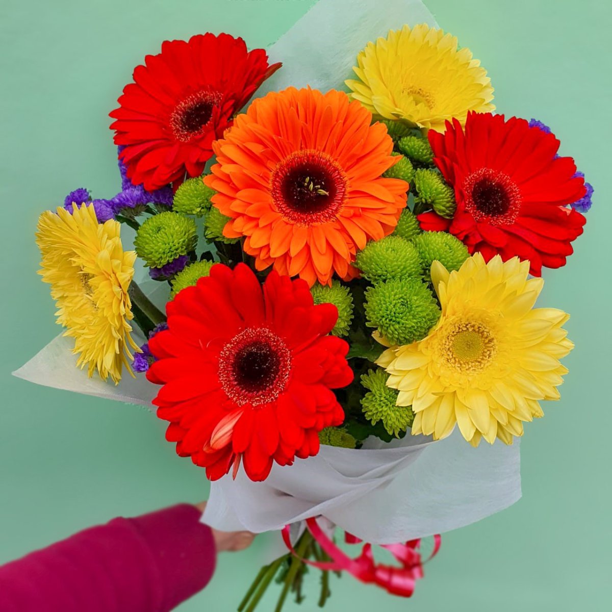 Букет "герберы и ромашки"