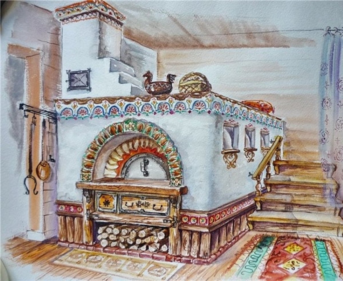 Печка в избе