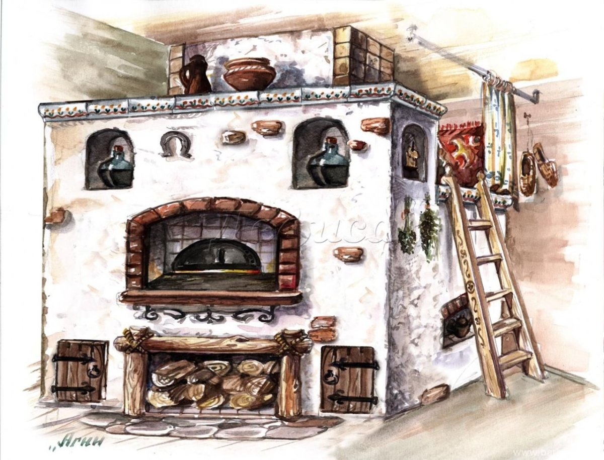 Печь Мазанка с лежанкой