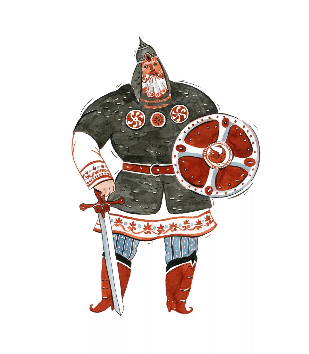 Открытка богатырь