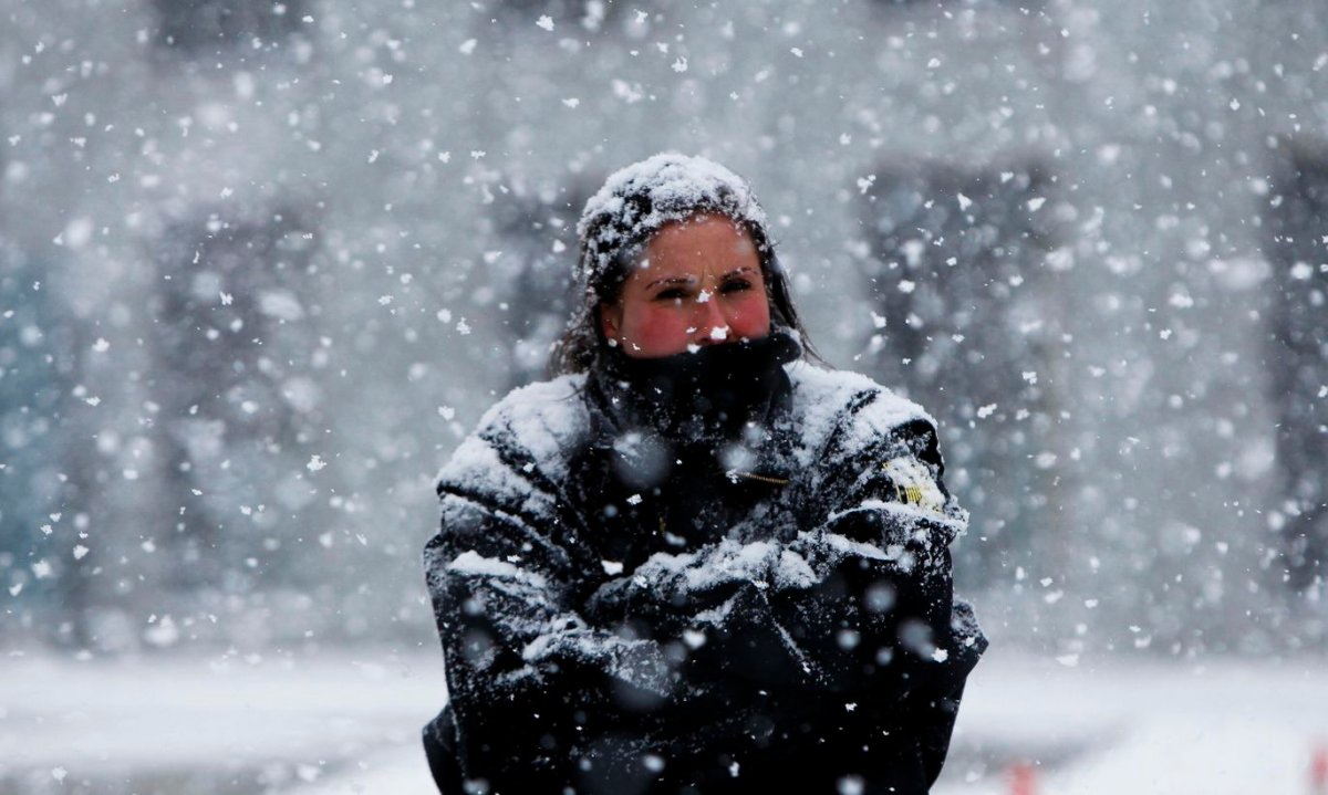 Человек в снегу