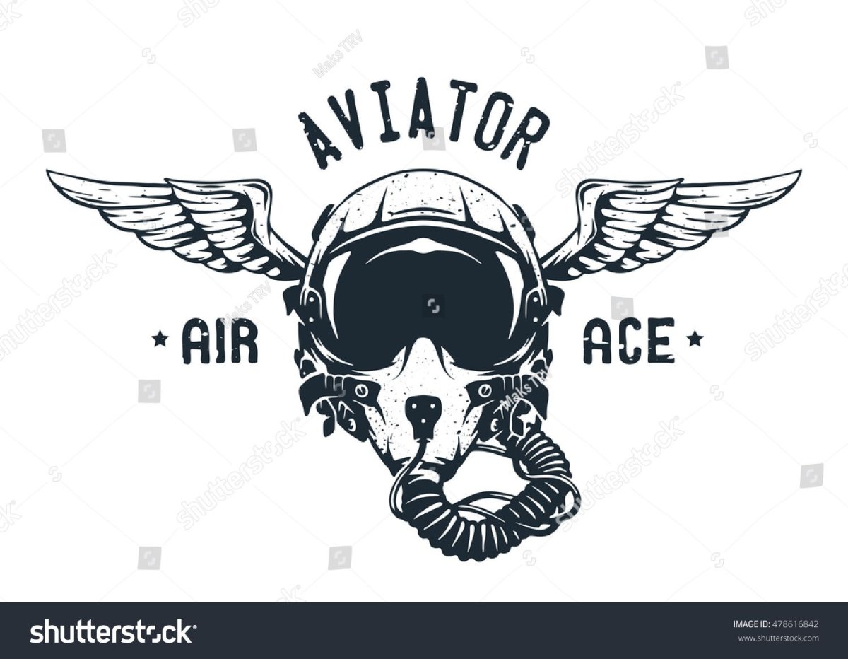 Шлем летчика вектор