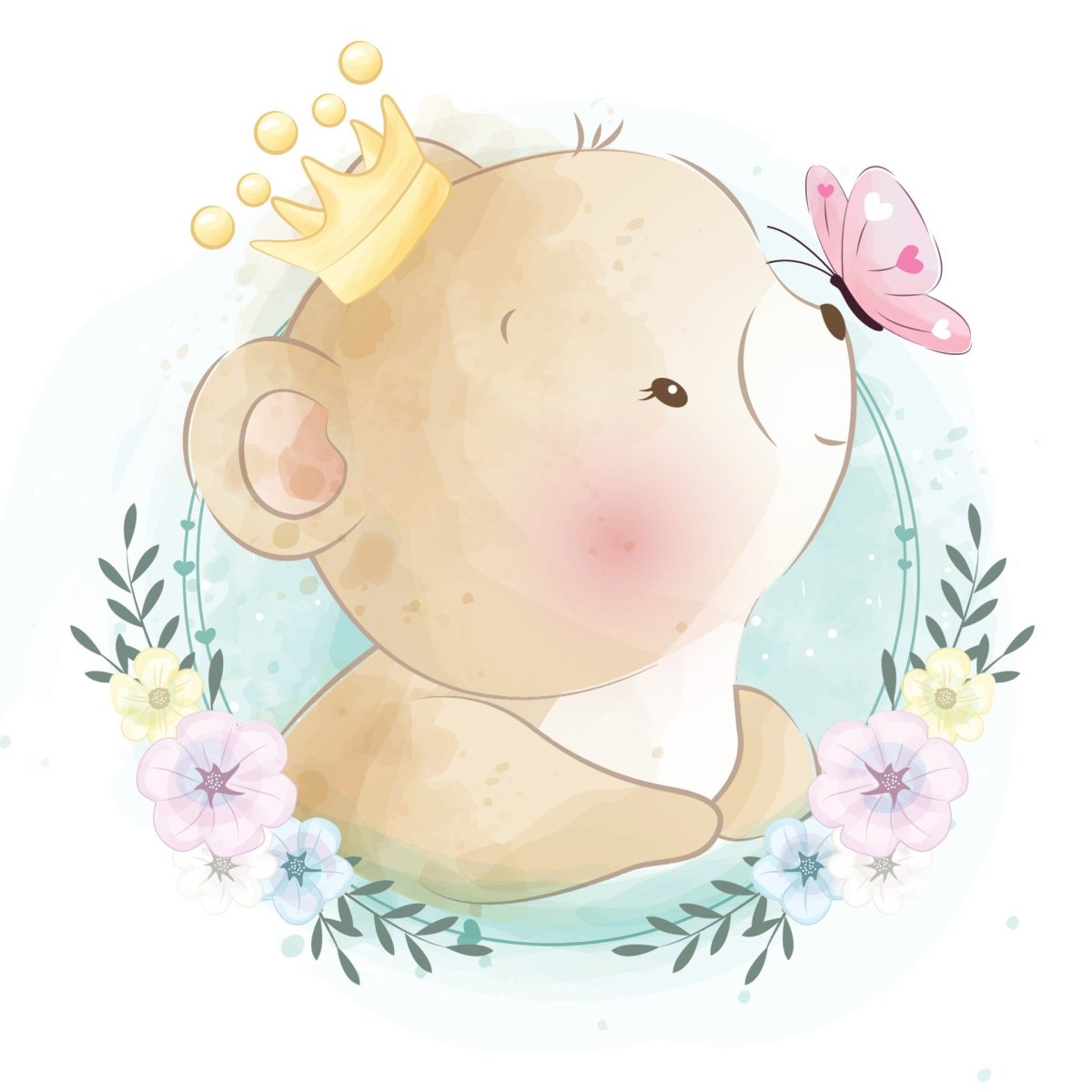 Младенец акварель