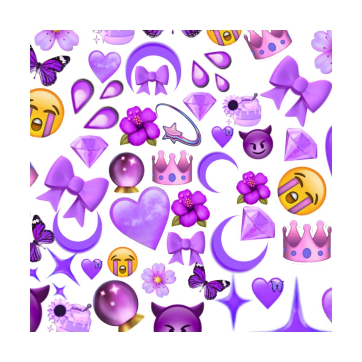 Сиреневые Стикеры
