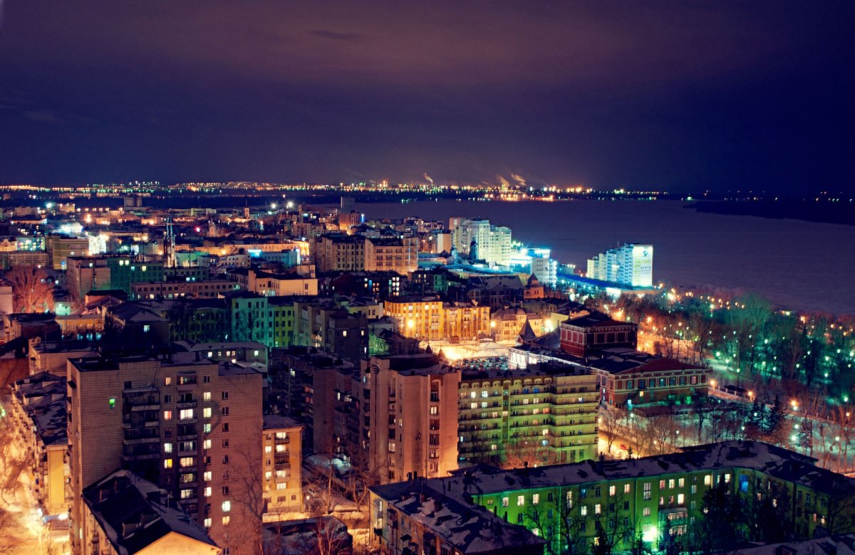Виды ночной Самары