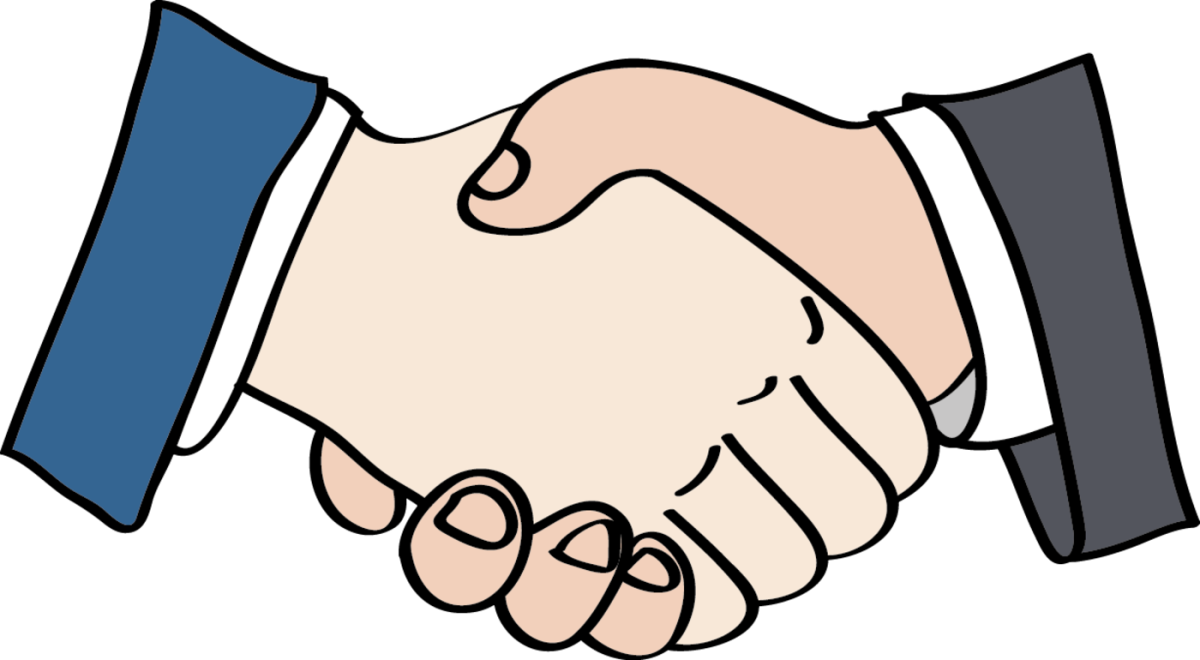 Пожатие рук мультяшное