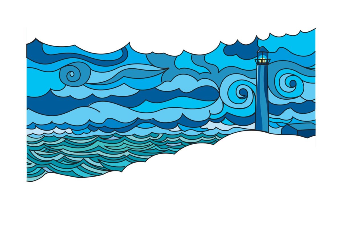 Стилизованное изображение волн