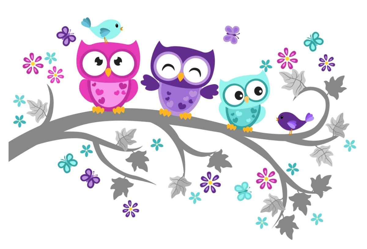 Наклейка на стены "Сова"