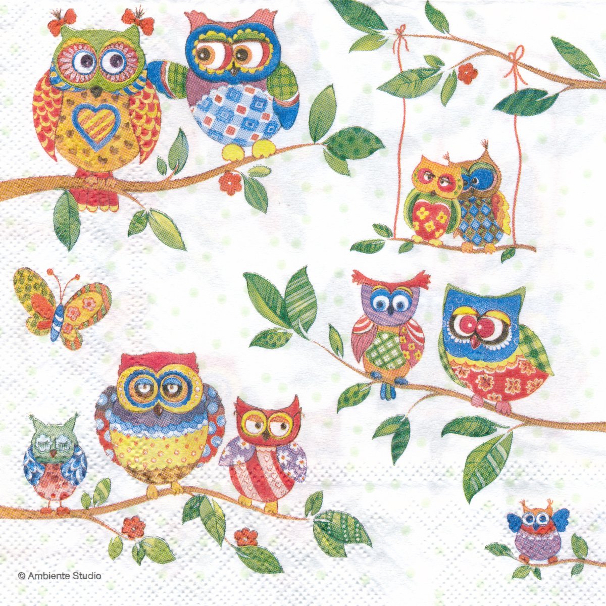 Декупажные салфетки Совы