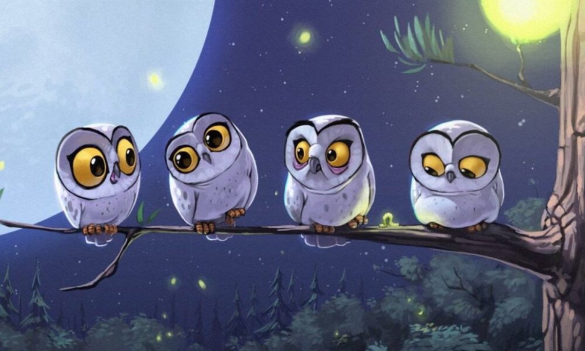 Совы мультяшные