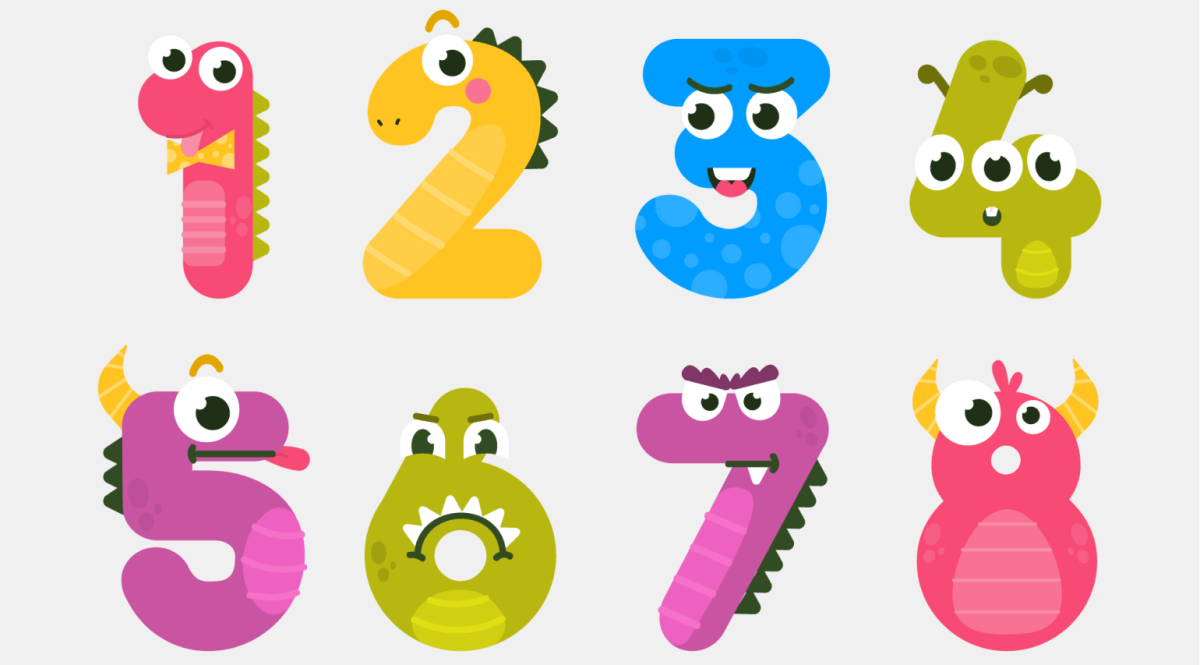 Цифры в виде монстриков