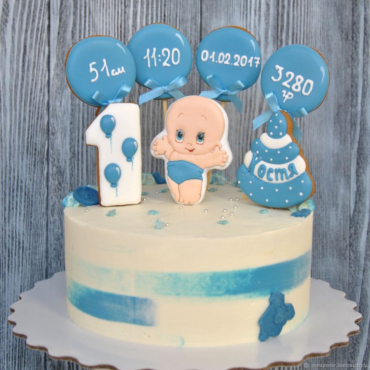 Торт на 1 год мальчику