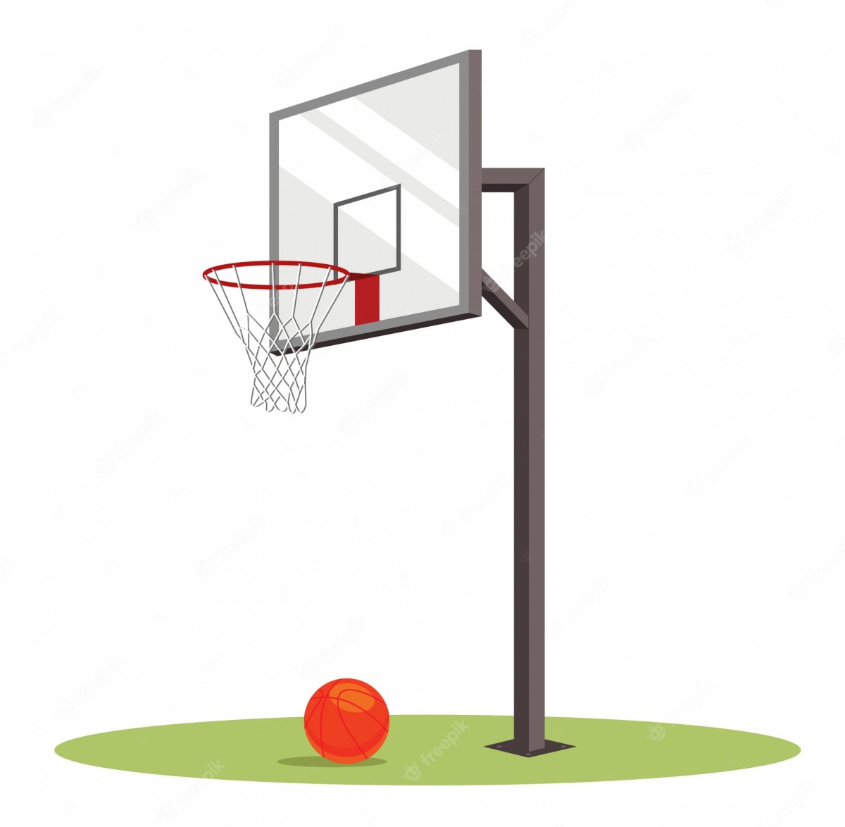 Баскетбольный мяч и кольцо рисунок