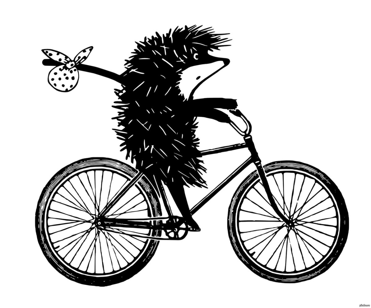 Ежик с тележкой