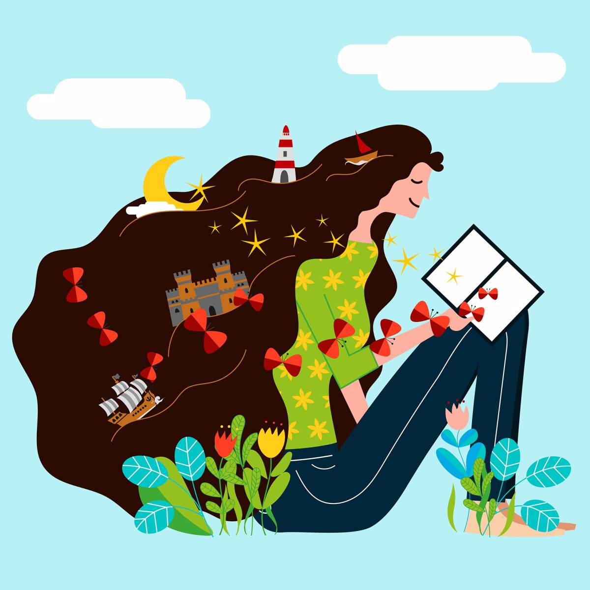 Воображение вектор