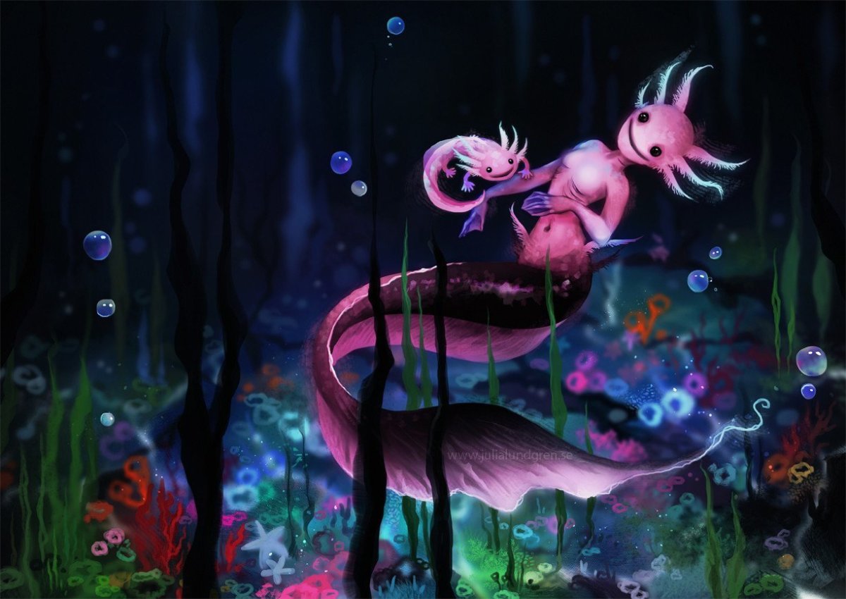 Анимешный аксолотль