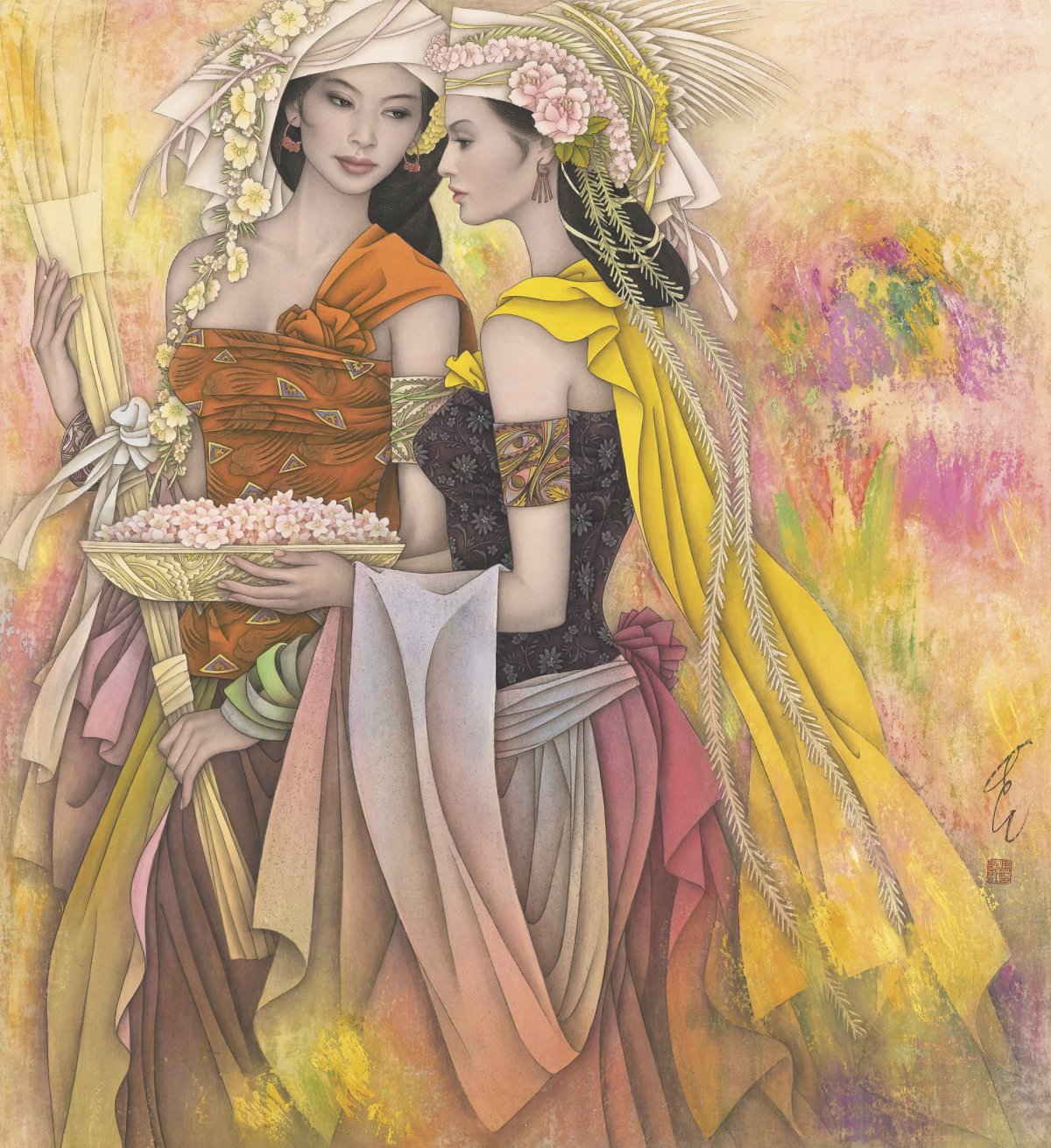 Народная живопись Индии танцовщица