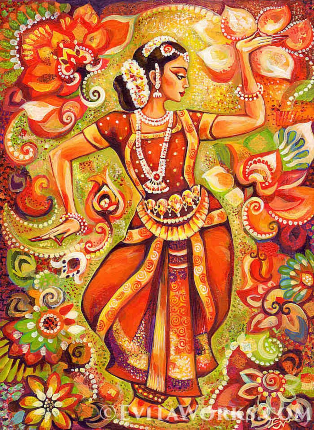 Картина индианка