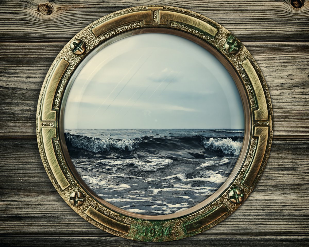 Иллюминатор корабля вектор