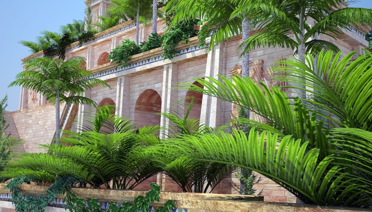 Висячие сады Семирамиды вектор