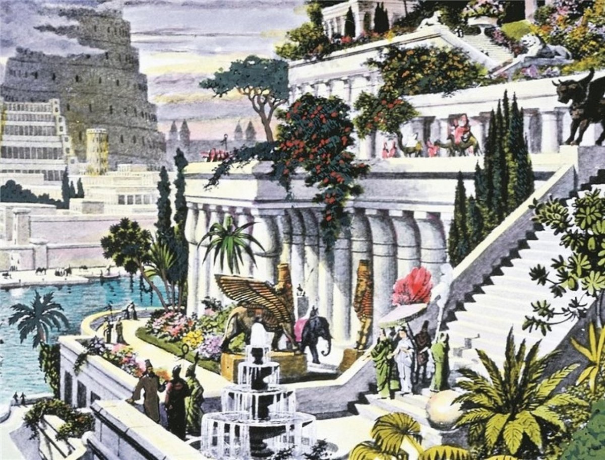 Висячие сады Вавилона raskraska