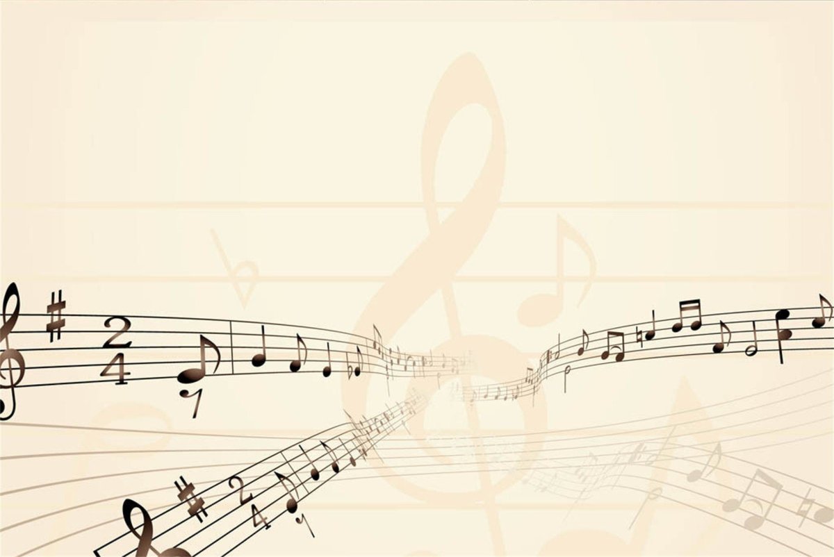 Красивые цветные нотки