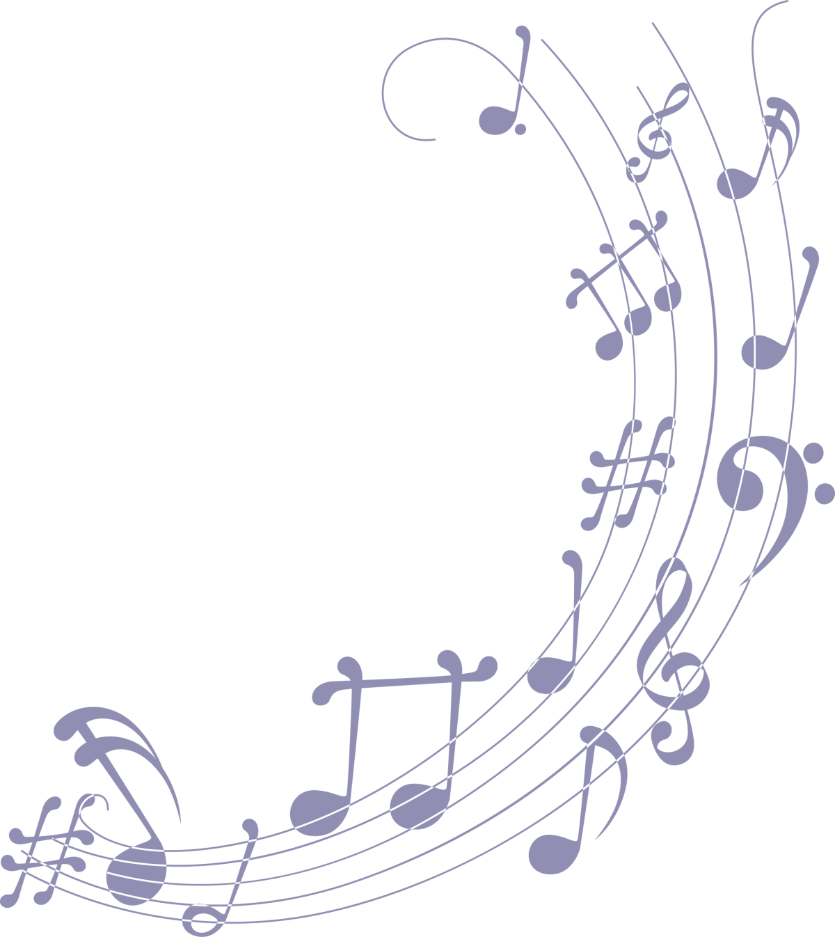 Нотный стан векторный рисунок