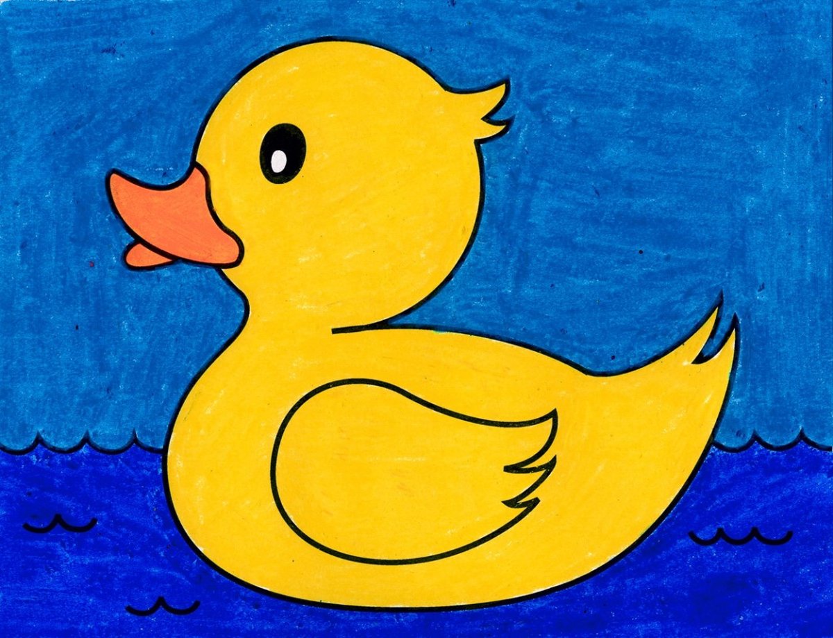 Yellow Duck раскраска