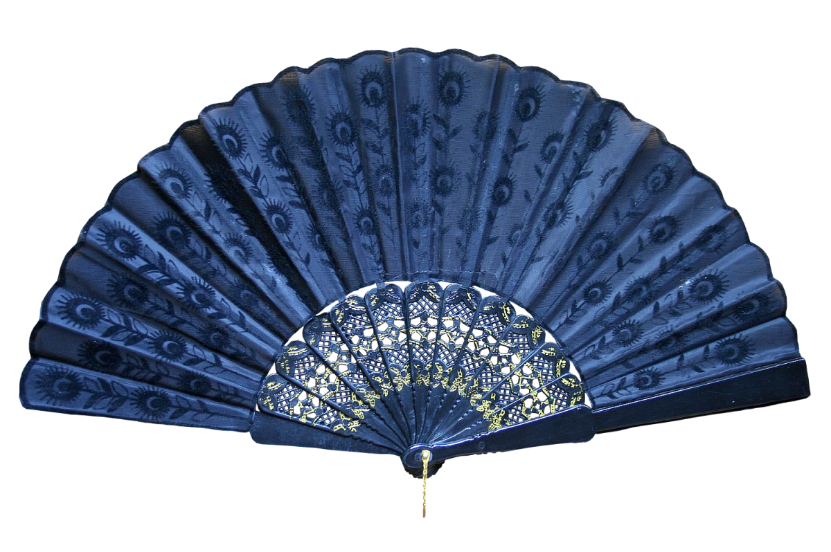 Веер синий