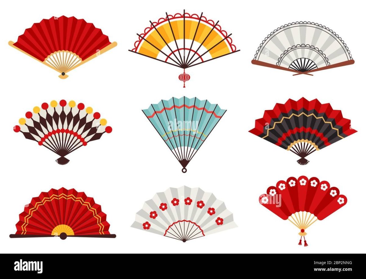 Китайские узоры на веер