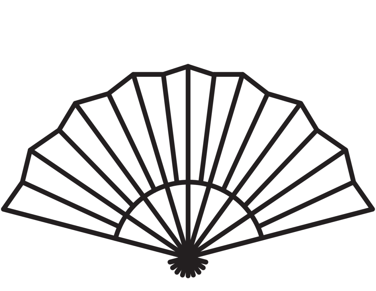 Веер раскраска