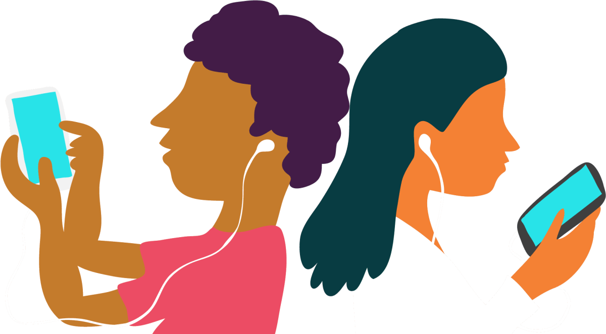 Силуэты людей общение