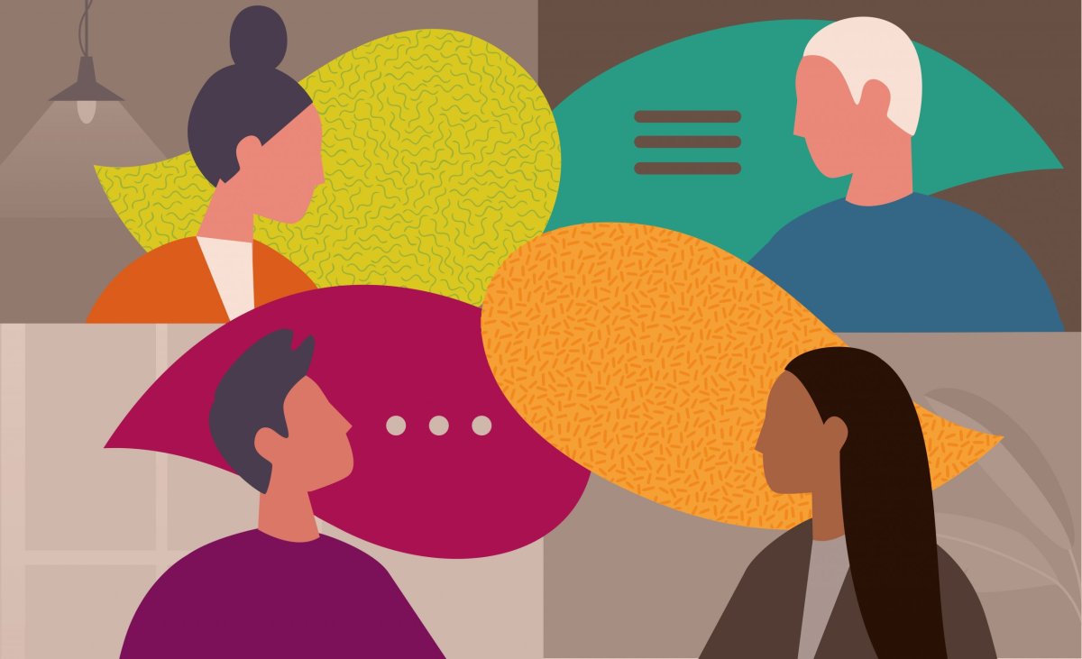 Люди общаются рисунок в презентацию