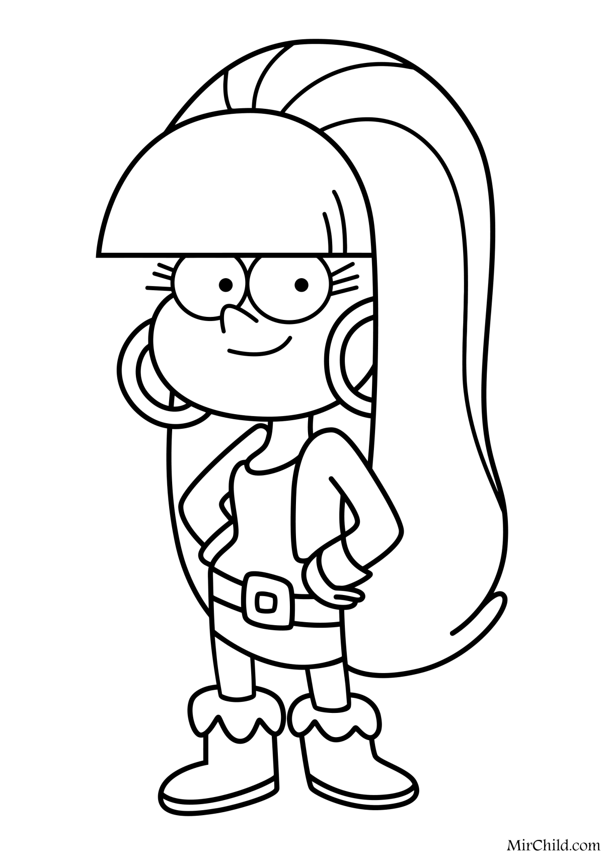 Раскраска Гравити Фолз Венди