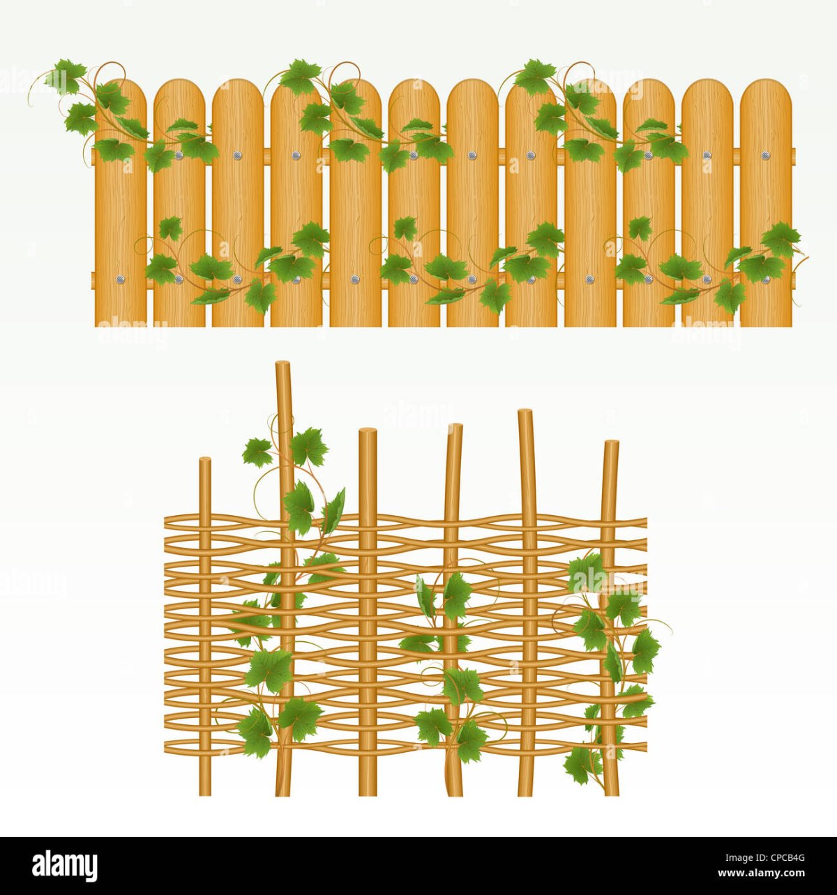 Плетеный забор вектор