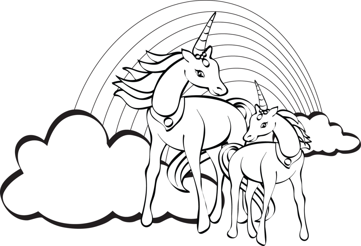 Раскраска Единороги