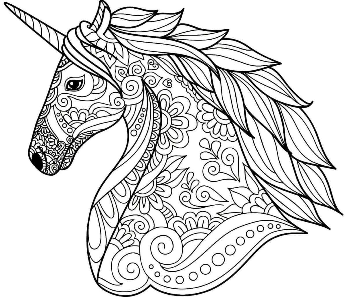 Раскраска Единорог для девочек Единорожка