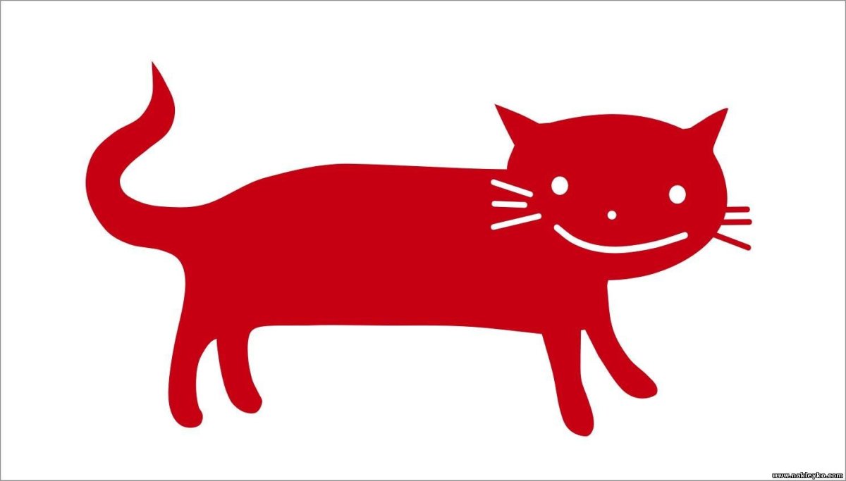 Кот на Красном фоне