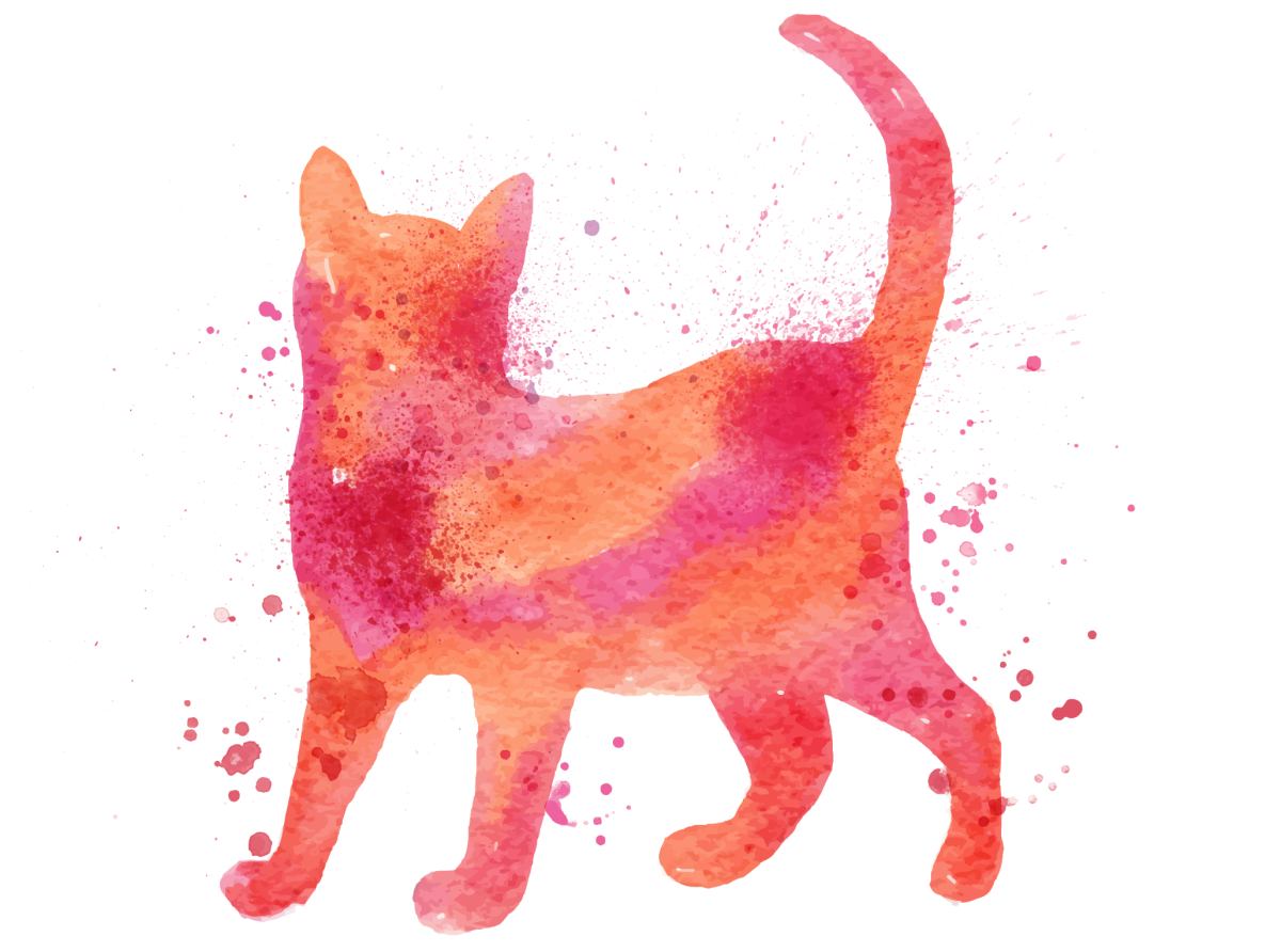 Кот с клубком вектор