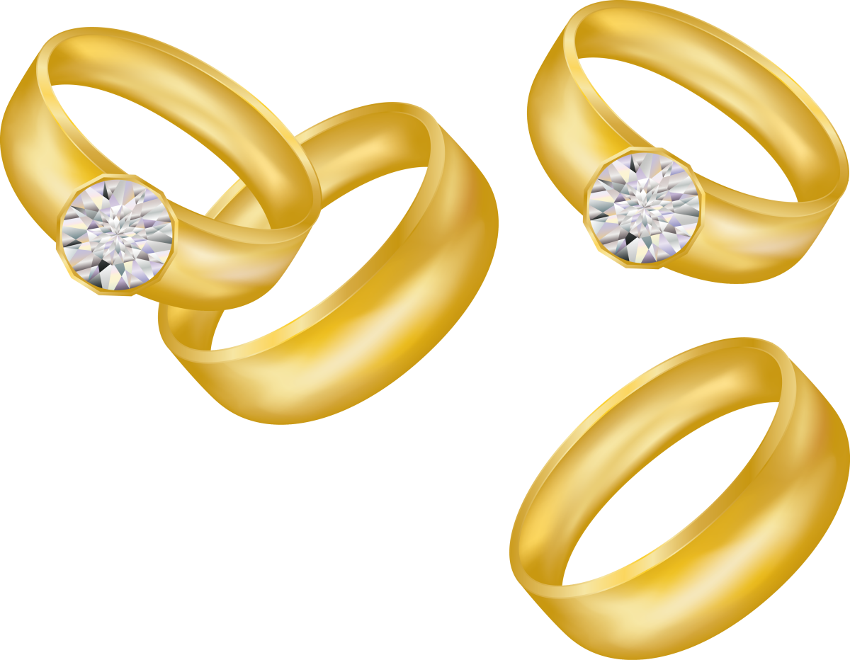 Мультяшный обручальные кольца