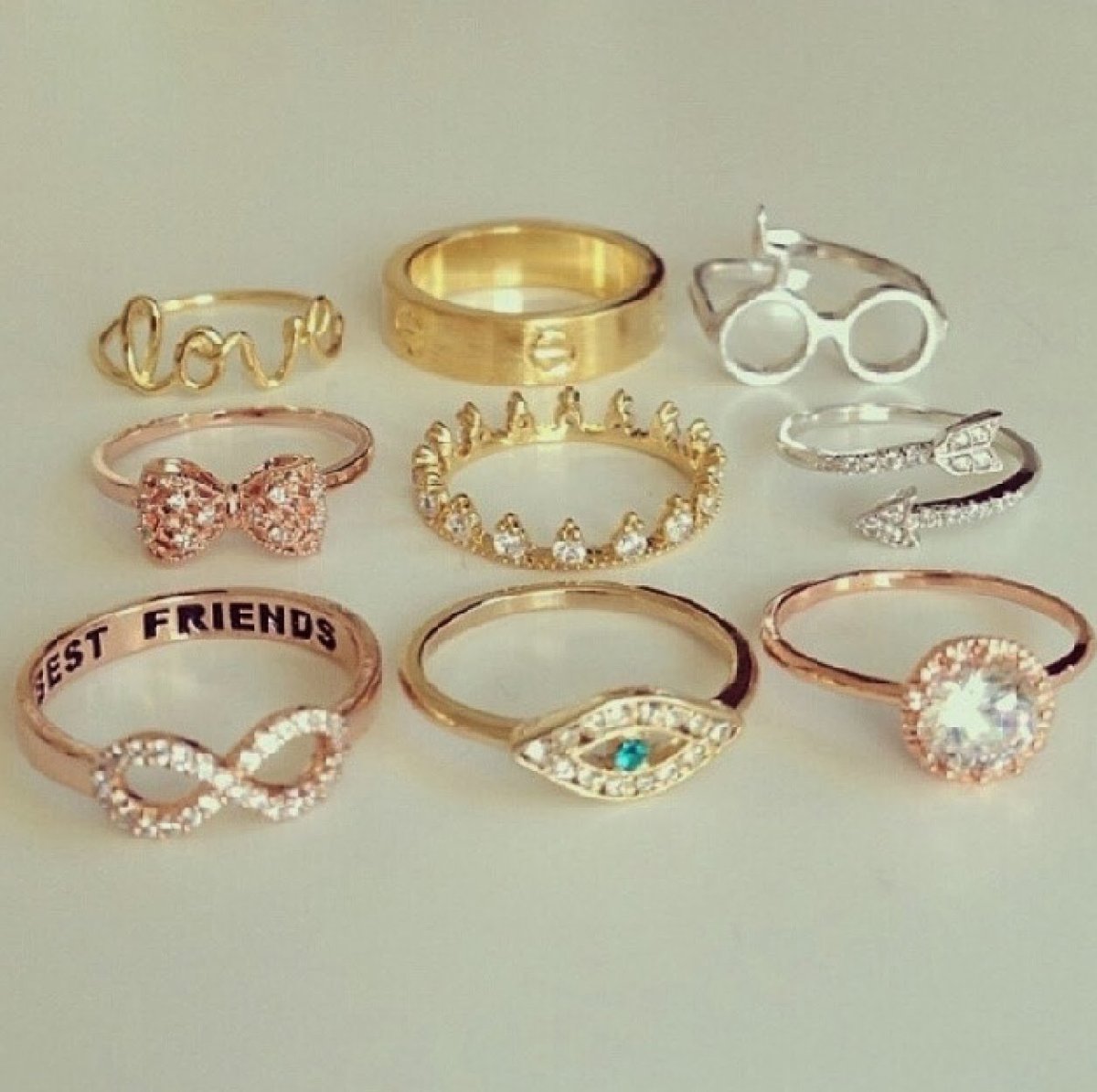 Кольца бижутерия для подростков