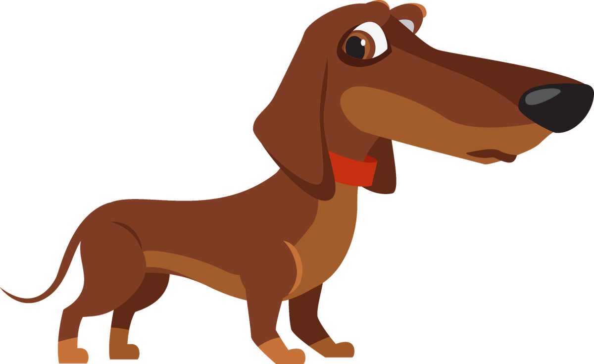 Длинная мультяшная такса