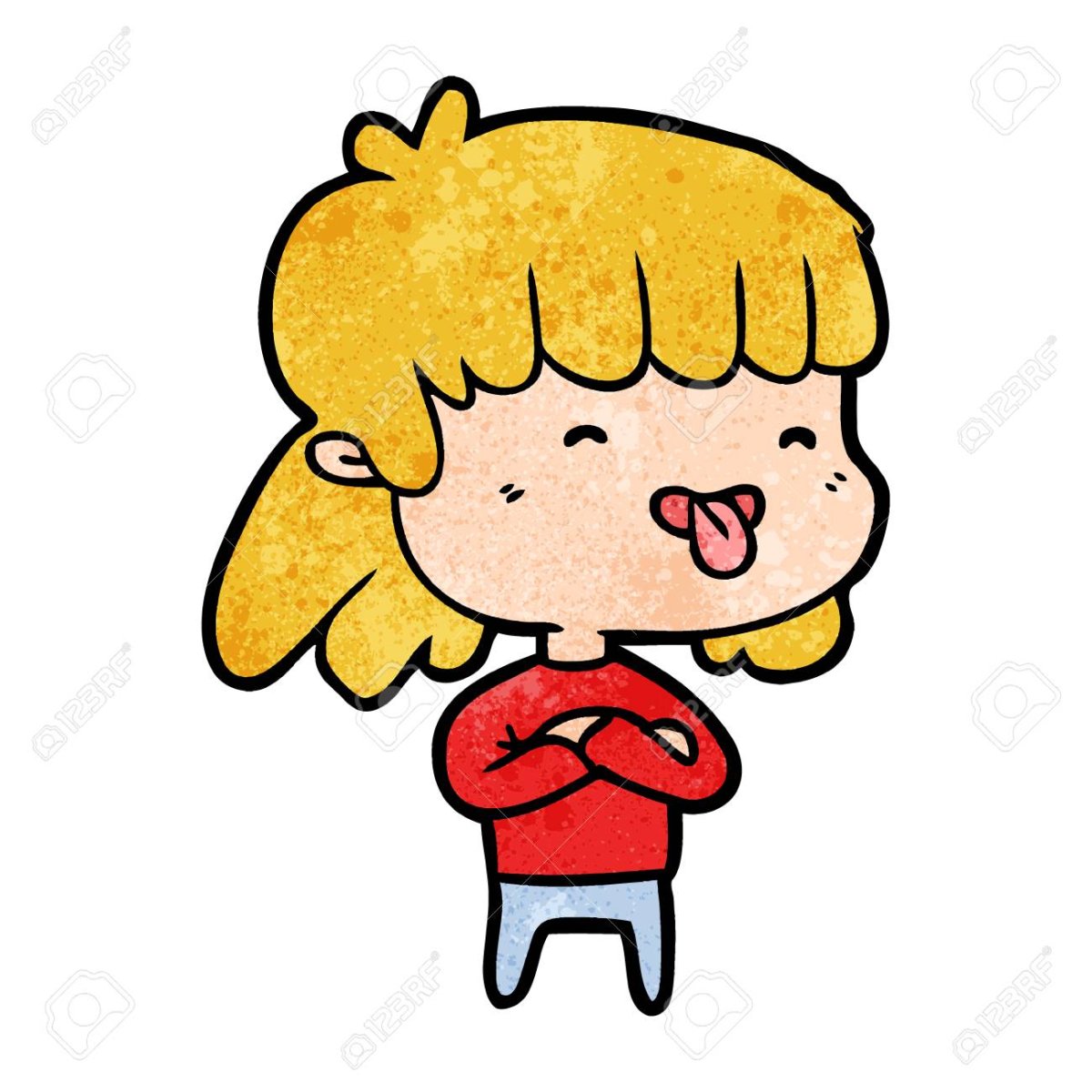 Человечек с высунутым языком