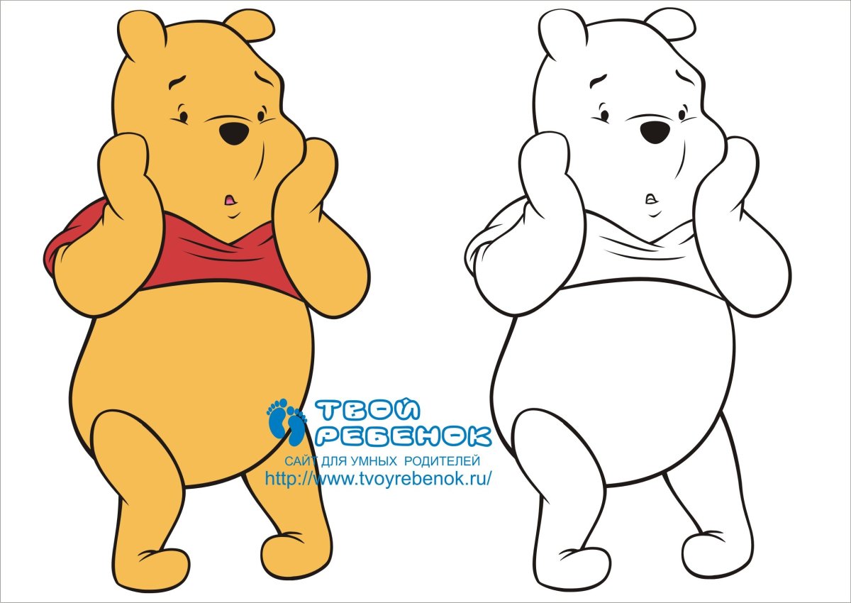 Винни пух картинки для срисовки